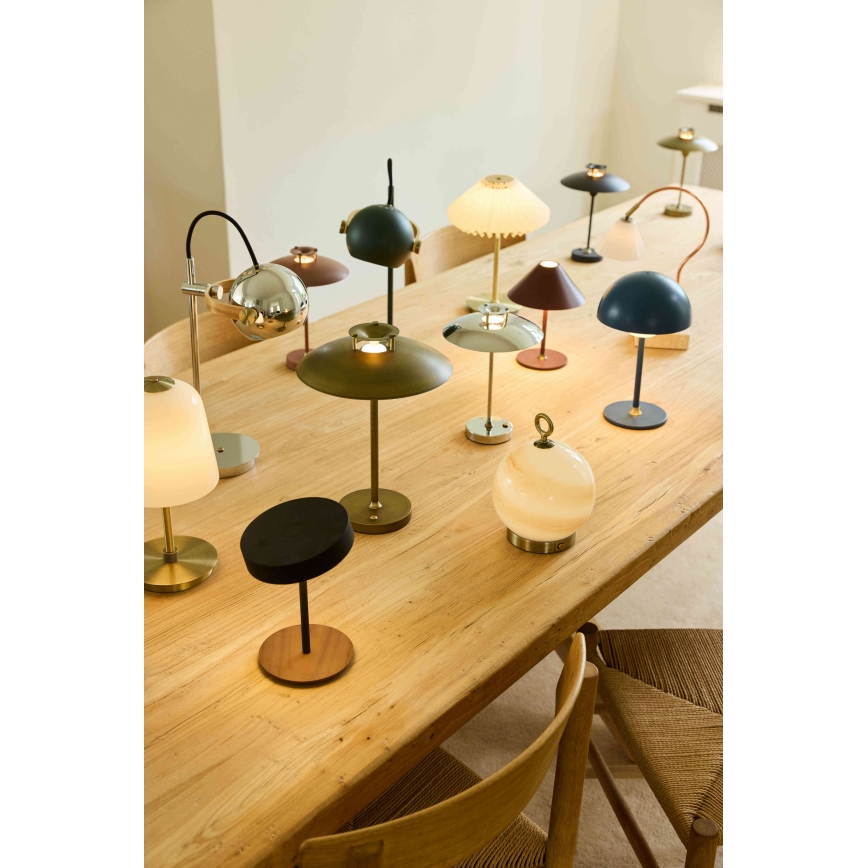 Halo Design 745777 - Ρυθμιζόμενη επαναφορτιζόμενη επιτραπέζια λάμπα LED ON THE MOVE LED/2,5W/4000 mAh μαύρο/ξύλο