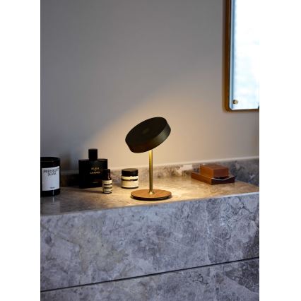 Halo Design 745784 - Ρυθμιζόμενη επαναφορτιζόμενη επιτραπέζια LED λάμπα ON THE MOVE LED/2,5W/4000 mAh ορείχαλκος/ξύλο