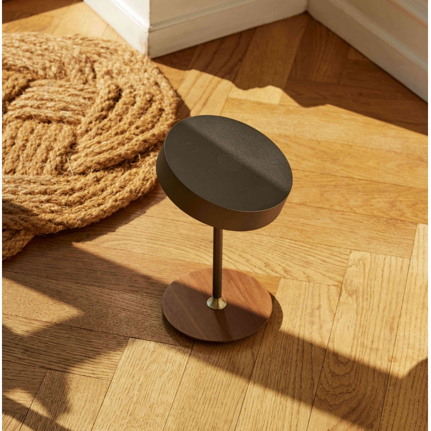 Halo Design 745791 - Ρυθμιζόμενο LED επαναφορτιζόμενο επιτραπέζιο φωτιστικό ON THE MOVE LED/2,5W/4000 mAh γκρι/ξύλο