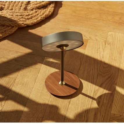 Halo Design 745791 - Ρυθμιζόμενο LED επαναφορτιζόμενο επιτραπέζιο φωτιστικό ON THE MOVE LED/2,5W/4000 mAh γκρι/ξύλο
