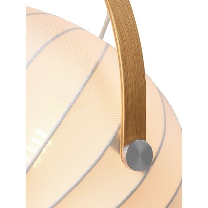 Halo Design 746347 - Κρεμαστό φωτιστικό με καλώδιο DC 1xE27/40W/230V διάμ. 40 cm λευκό/δρυς