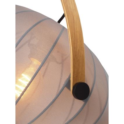 Halo Design 746354 - Κρεμαστό φωτιστικό με καλώδιο DC 1xE27/40W/230V Ø 40 cm γκρι/δρυς