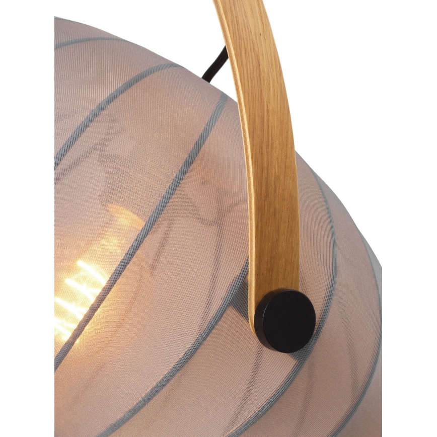 Halo Design 746354 - Κρεμαστό φωτιστικό με καλώδιο DC 1xE27/40W/230V Ø 40 cm γκρι/δρυς