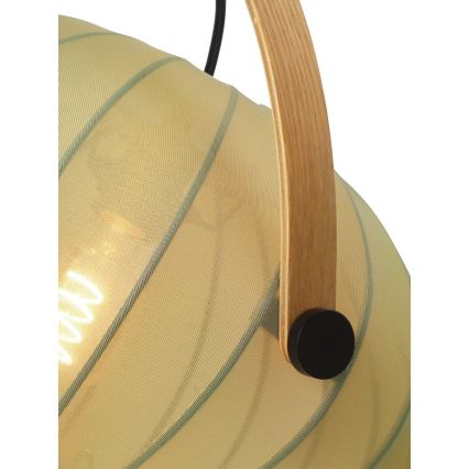 Halo Design 746361 - Κρεμαστό φωτιστικό με καλώδιο DC 1xE27/40W/230V Ø 40 cm πράσινο/δρυς