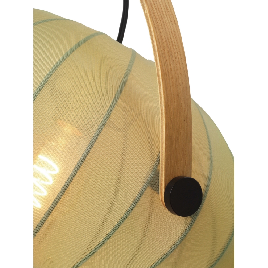 Halo Design 746361 - Κρεμαστό φωτιστικό με καλώδιο DC 1xE27/40W/230V Ø 40 cm πράσινο/δρυς