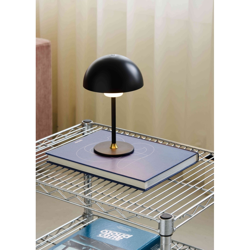 Halo Design 747573 - Ρυθμιζόμενη επαναφορτιζόμενη επιτραπέζια LED λάμπα MOON LIGHT LED/2,7W/2600 mAh μαύρη