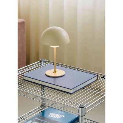 Halo Design 747597 - Επαναφορτιζόμενο επιτραπέζιο φωτιστικό LED με ρύθμιση φωτεινότητας MOON LIGHT LED/2,7W/2600 mAh σε κρεμ απόχρωση