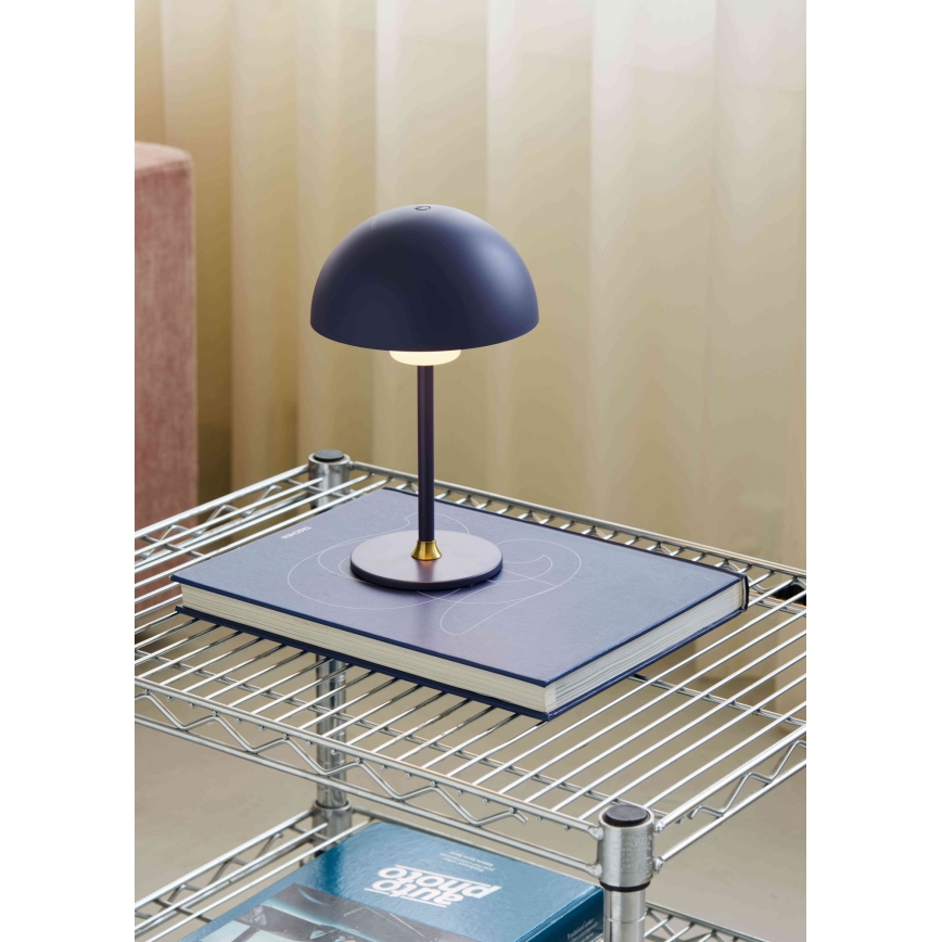 Halo Design 747603 - Ρυθμιζόμενη επαναφορτιζόμενη επιτραπέζια λάμπα LED MOON LIGHT LED/2,7W/2600 mAh μπλε