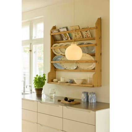 Halo Design 748068 - Κρεμαστό φωτιστικό με καλώδιο TOSCANA 1xE27/40W/230V διάμ. 36 cm εκρού/ορείχαλκος