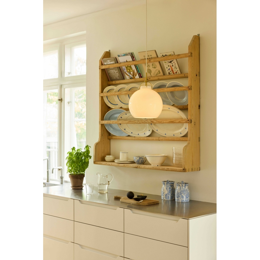 Halo Design 748068 - Κρεμαστό φωτιστικό με καλώδιο TOSCANA 1xE27/40W/230V διάμ. 36 cm εκρού/ορείχαλκος