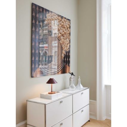 Halo Design 800834 - Ρυθμιζόμενη υπαίθρια επαναφορτιζόμενη επιτραπέζια λάμπα HYGGE LED/3W/4000 mAh IP54 βυσσινί