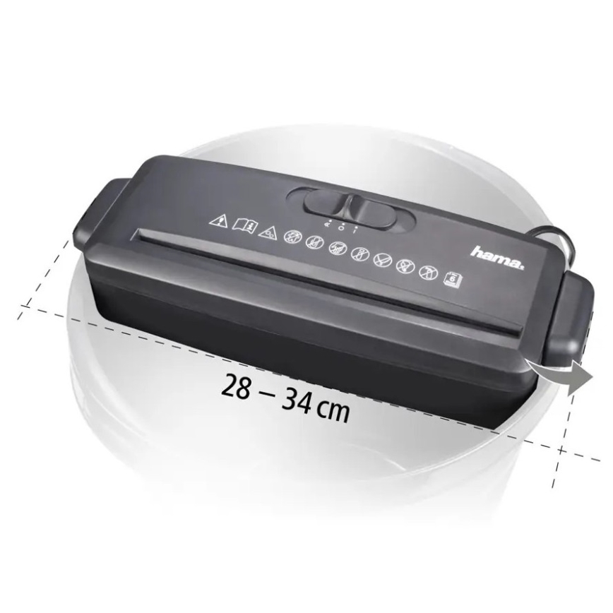 Hama - Μικρός καταστροφέας εγγράφων A4 230V μαύρος