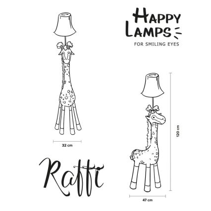 Happy Lamps - LED Παιδική επιδαπέδια λάμπα RAFFI LED/5,4W/230V καμηλοπάρδαλη
