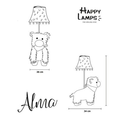 Happy Lamps - Παιδική επιτραπέζια λάμπα LED ALMA LED/5,4W/230V λάμα