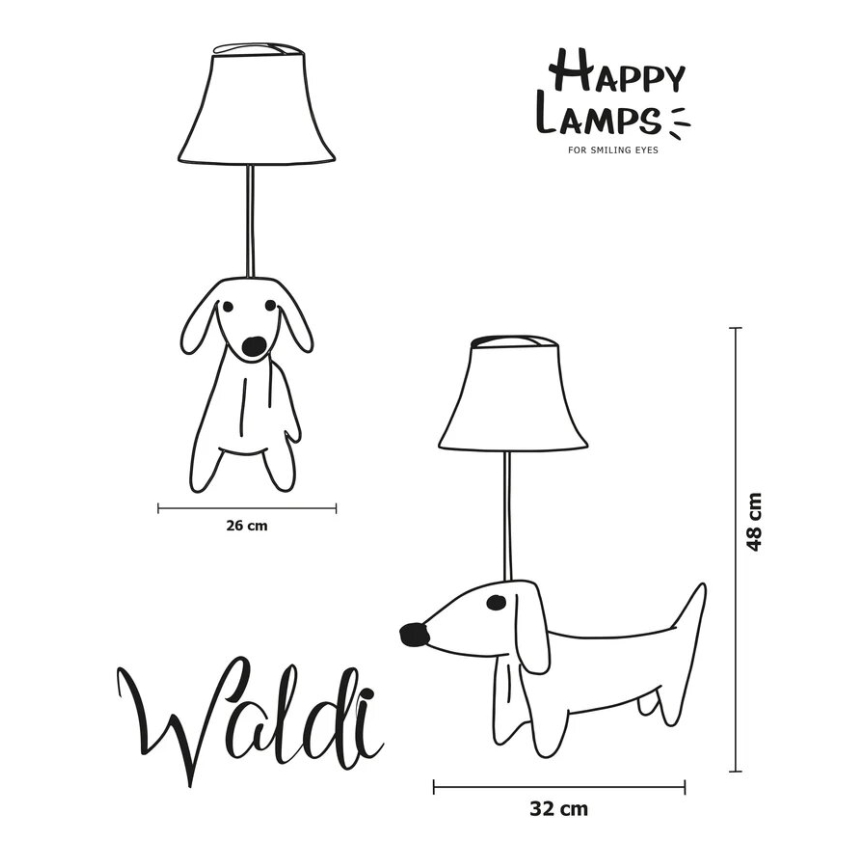 Happy Lamps - Παιδική επιτραπέζια λάμπα LED WALDI LED/5,4W/230V dachshund