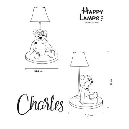 Happy Lamps - Παιδική επιτραπέζια λάμπα LED CHARLES LED/5,4W/230V αρκούδα