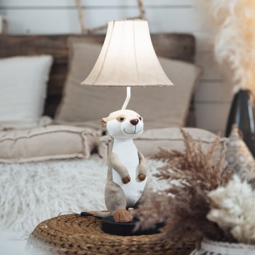 Happy Lamps - Παιδική επιτραπέζια λάμπα LED EDDIE LED/5,4W/230V νυφίτσα