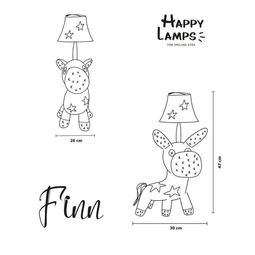 Happy Lamps - Παιδική επιτραπέζια λάμπα LED FINN LED/5,4W/230V άλογο
