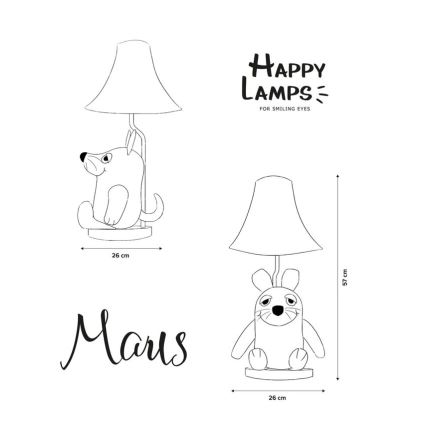 Happy Lamps - Παιδική επιτραπέζια λάμπα LED MOUSE FROM SENDUNG MIT DER MAUS LED/5,4W/230V ποντίκι