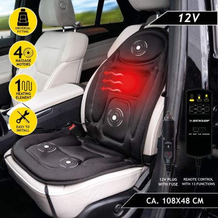 Heating και massage mat για the car DUNLOP 12V