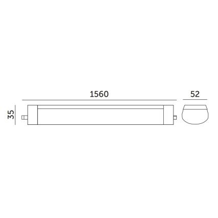 Heavy-duty φωτιστικό φθορίου LED/48W/230V IP65 4000K 156 cm