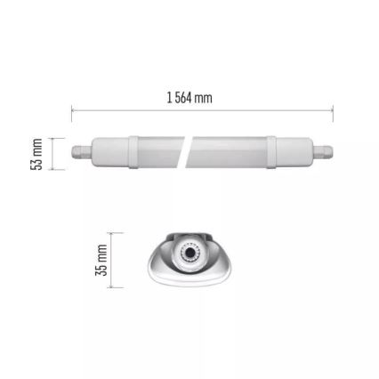 Heavy-duty LED φωτιστικό LED/45W/230V IP65 4000K 156,4 cm