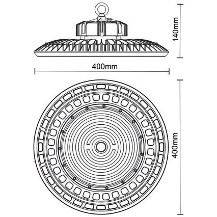 Heavy-duty LED φωτιστικό UFO HIGHBAY LED/200W/230V 5000K IP65