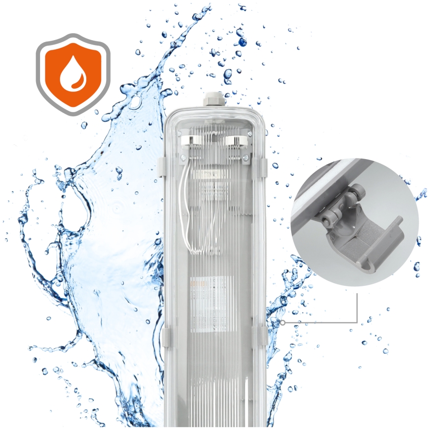Heavy-duty φωτιστικό φθορίου 2xG13/22W/230V IP65