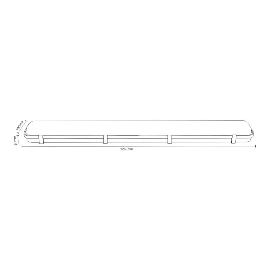 Heavy-duty φωτιστικό φθορίου T8 2xG13/18W/230V IP65 126 cm