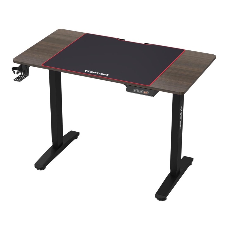 Height-adjustable gaming table CONTROL 110x60 cm καφέ/μαύρο