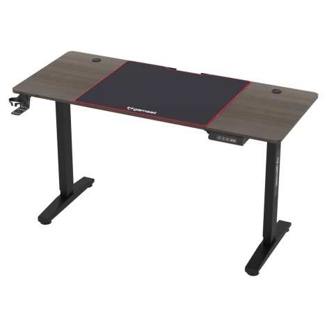 Height-adjustable gaming table CONTROL 140x60 cm καφέ/μαύρο