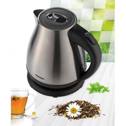 Heinner HEK-17IX - Ηλεκτρικός βραστήρας 1,7 l 2200W/230V ματ χρώμιο/μαύρο