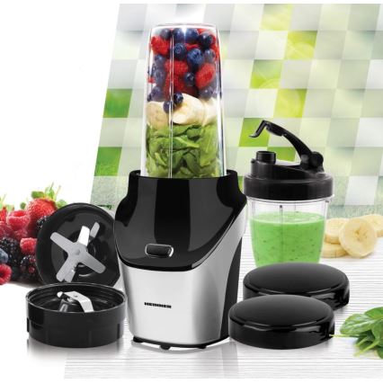 Heinner HSB-T1000SS - Smoothie Nutri μίξερ 1000W/230V ματ χρώμιο/μαύρο