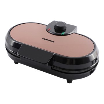 Heinner HWF-1000CR - Βαφλιέρα 1000W/230V μαύρη/ροζ χρυσή