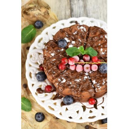 Heinner HWF-1000CR - Βαφλιέρα 1000W/230V μαύρη/ροζ χρυσή