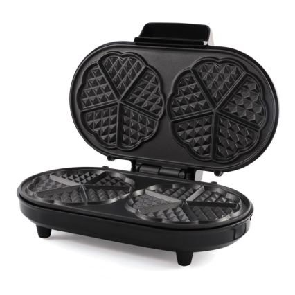 Heinner HWF-1000CR - Βαφλιέρα 1000W/230V μαύρη/ροζ χρυσή