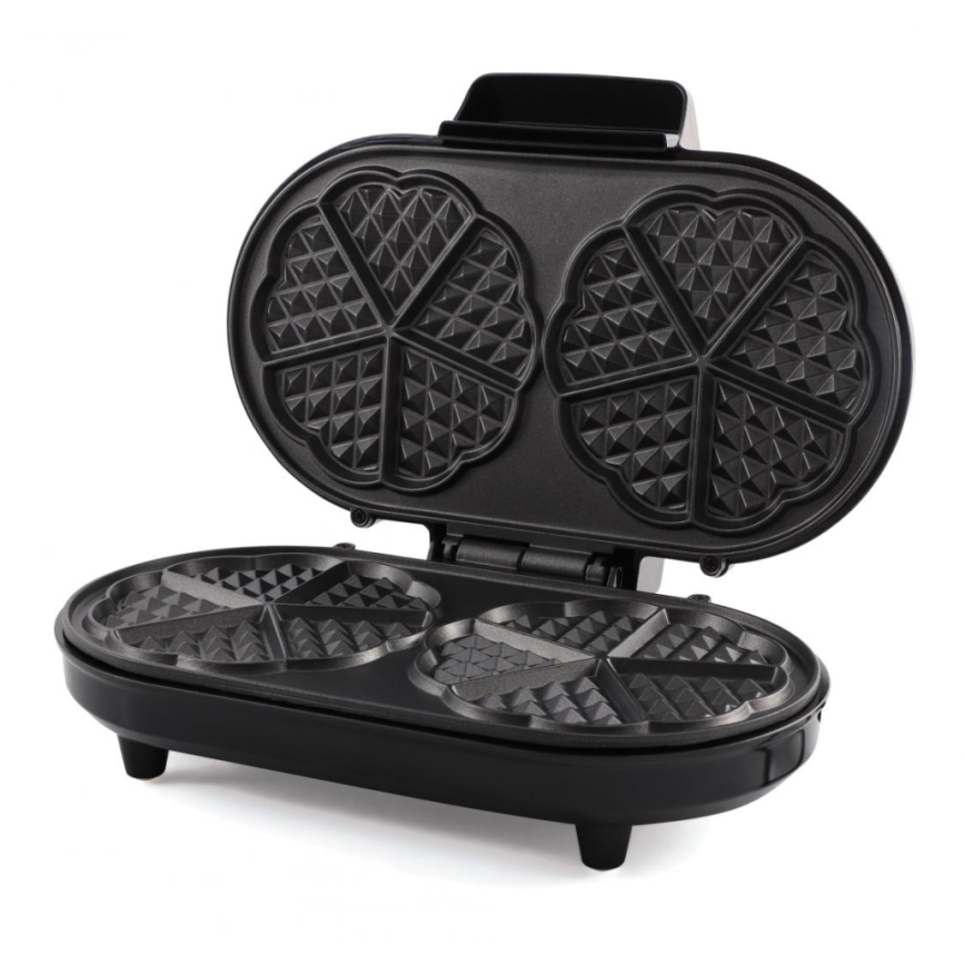 Heinner HWF-1000CR - Βαφλιέρα 1000W/230V μαύρη/ροζ χρυσή