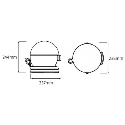 Helios 306-WLG120 - Φωτισμός εργασίας εξωτερικού χώρου LED WORK GLOBE 1 LED/20W/230V IP44