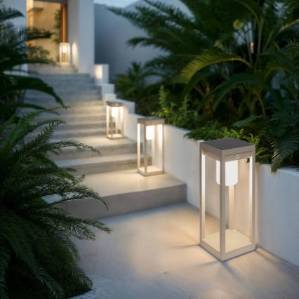 Hesperide - Ηλιακό LED φανάρι με αισθητήρα κίνησης PIKY LED/3,7V 2600 mAh 40 cm IP65 μπεζ
