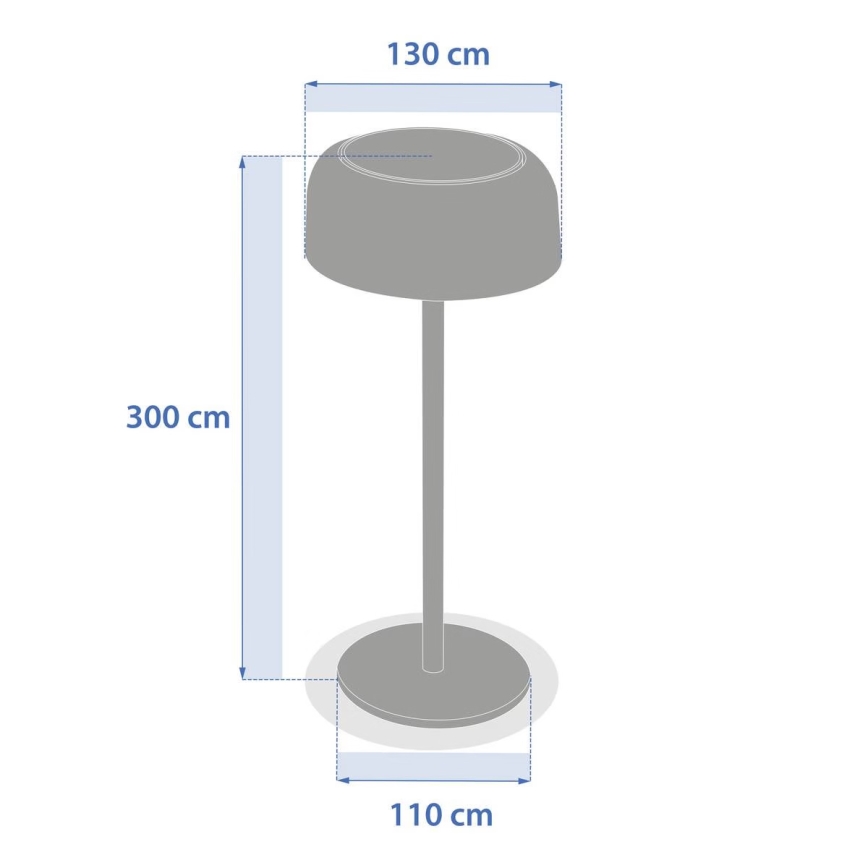 Hesperide - LED Ηλιακό επιτραπέζιο φωτιστικό BOLTY LED/3,7V 2600 mAh IP65 μπεζ