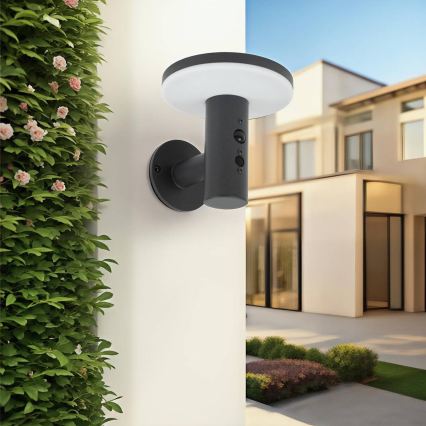 Hesperide - Ηλιακό επιτοίχιο φωτιστικό LED με αισθητήρα κίνησης DETEKT LED/3,7V 2600 mAh IP65