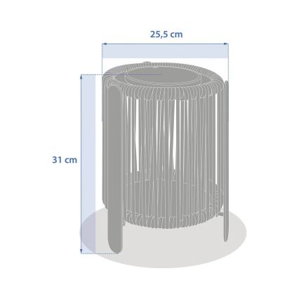 Hesperide - Ηλιακή LED λάμπα LINY LED/3,7V 2600 mAh IP54 ανθρακί
