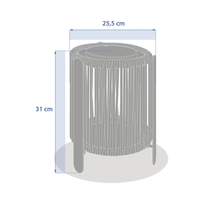Hesperide - Ηλιακή LED λάμπα LINY LED/3,7V 2600 mAh IP54 πράσινη