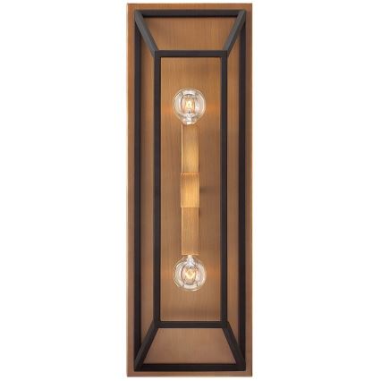 Hinkley - φωτιστικό τοίχου FU LIGHTON 2xE14/60W/230V καφέ/μαύρο