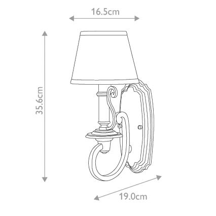 Hinkley - Φωτιστικό τοίχου PLYMOUTH 1xE14/60W/230V μπρονζέ