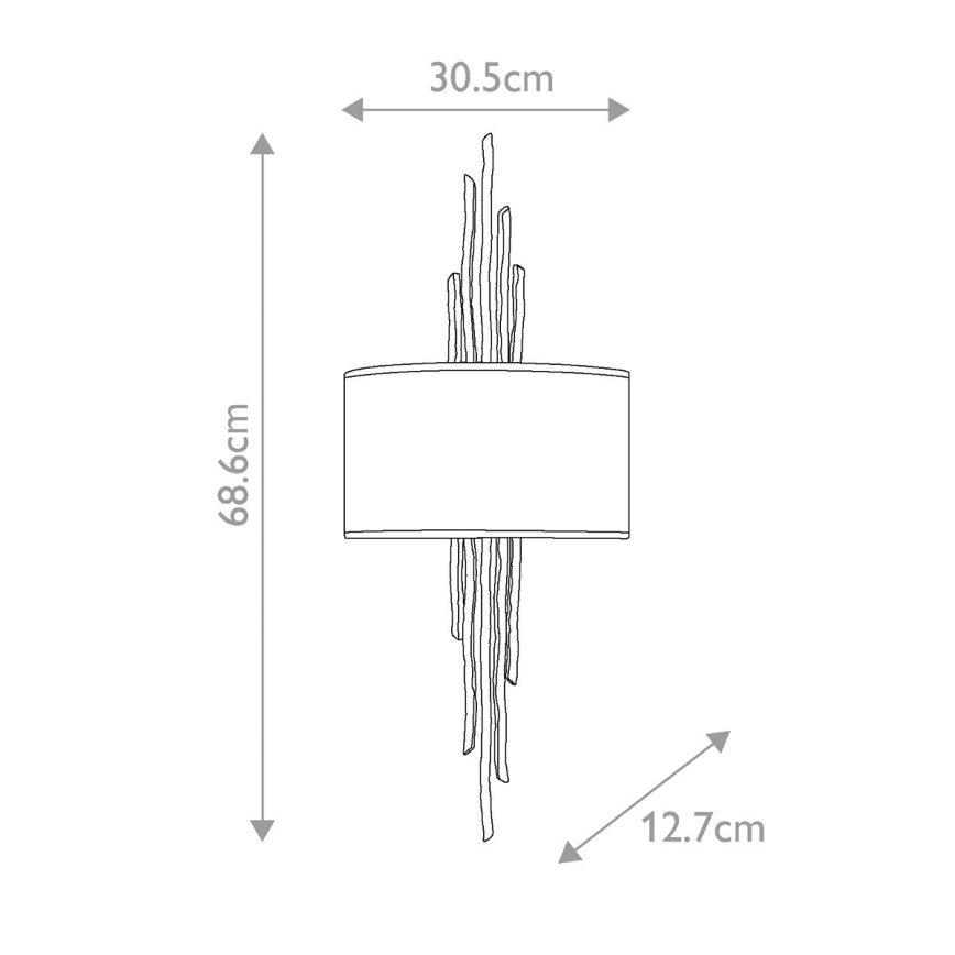Hinkley - Φωτιστικό τοίχου SPYRE 2xE14/60W/230V γκρι