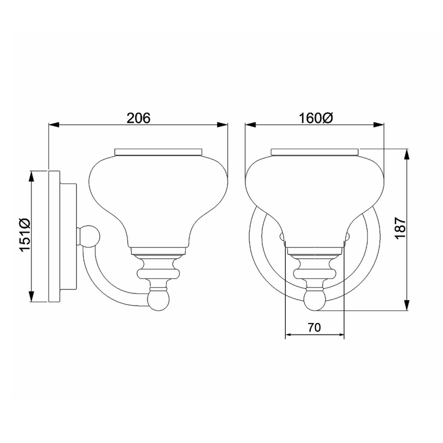Hinkley - Φωτιστικό τοίχου μπάνιου LED AINSLEY 1xG9/3W/230V IP44