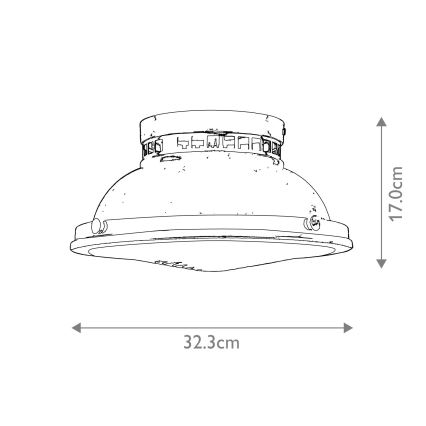 Hinkley - Φωτιστικό οροφής AMELIA 2xE27/40W/230V μπρονζέ