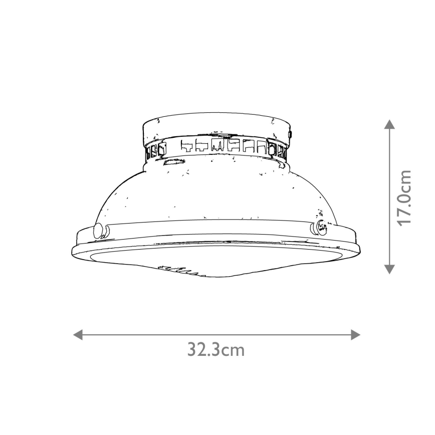 Hinkley - Φωτιστικό οροφής AMELIA 2xE27/40W/230V μπρονζέ