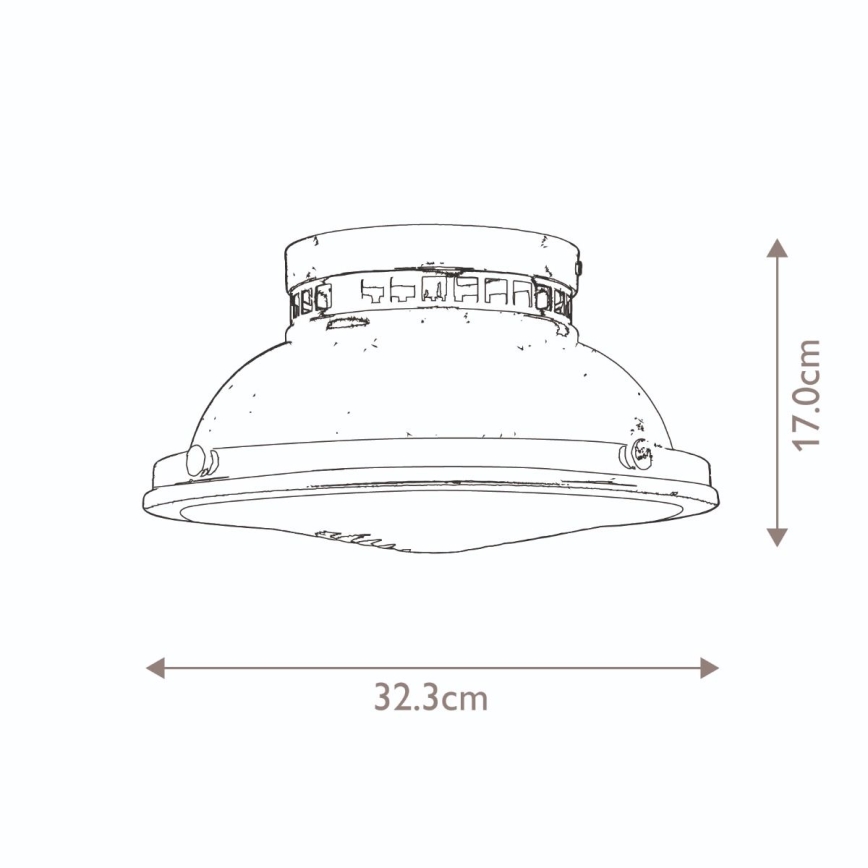 Hinkley - Φωτιστικό οροφής AMELIA 2xE27/40W/230V μαύρο/ορείχαλκος